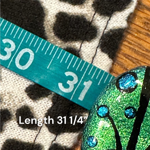 French Laundry Cardigan Open Front Waterfall Cascade Style Animal Print X-Large - Picture 12 of 13